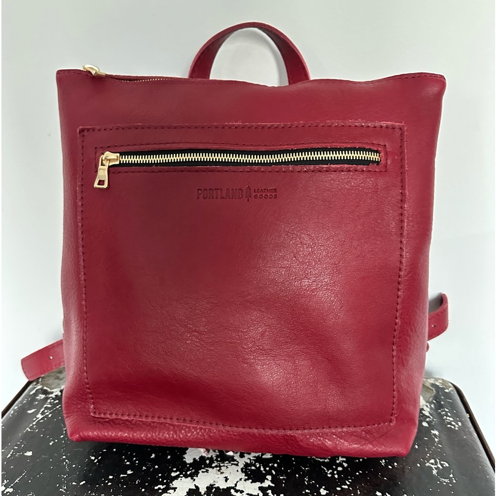 Beautiful Portland Leather Goods Cranberry Tote Backpack - Almost Perfect